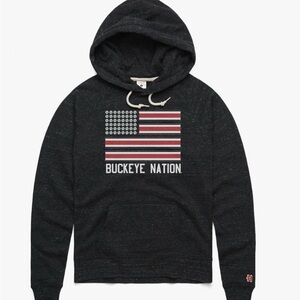 Homage Women's Buckeye Nation Flag Hoodie Large